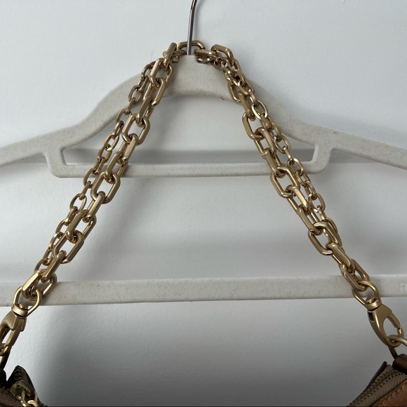 Cole Haan Genevieve Shoulder Bag in Metallic Bronze Leather and Gold - Picture 3 of 5